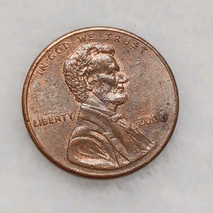 ERROR COIN 2004 Lincoln Penny with Die Crack on Date (Obverse) struck through grease error