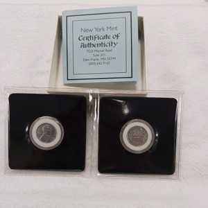 Certified Authentic 1943 Lincoln steel cent and a 1944 Belgian 2 Franc
