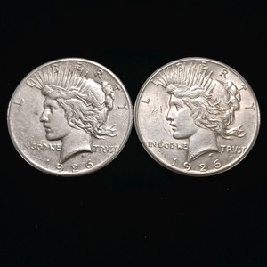 Nice pair of 1926 Peace Dollars - 90% Silver content