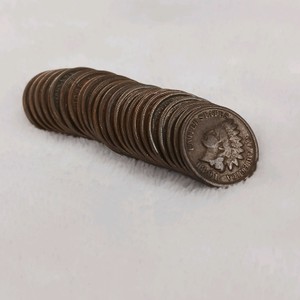Large Lot of Unsorted Indian Head Pennies  24 coins total