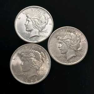 3 Coin Sequential Series - 1922, 1923, & 1924 Peace Dollars