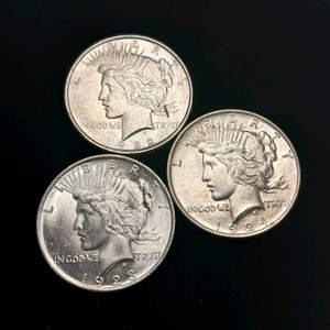 Lot of (3) Peace Dollars in sequence 1922-1924