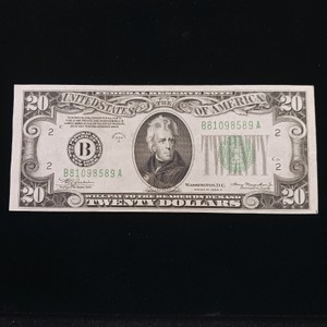 1934-A $20 Federal Reserve Note from the New York district