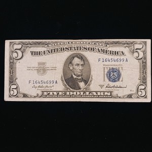 Series 1953 A $5 Silver Certificate