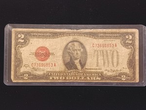 1928-D $2 United States Note - Red Seal Legal Tender (Thomas Jefferson)