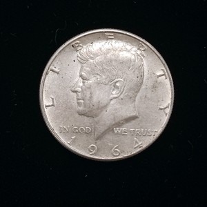 1964 Kennedy Half Dollar  90% Constitutional Silver  First Year of Issue