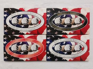 Lot of 4 State Quarter Collection Sets - 1999 Denver Mint, 20022003 Platinum, 2005 Gold Edition