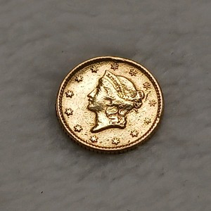 1853  United States Liberty Head 1 dollar Gold Coin (Verified)