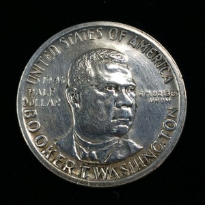 1946 Booker T. Washington commemorative silver half dollar  From Slave Cabin to Hall of Fame