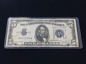 Series 1934 D $5 Blue Seal Silver Certificate
