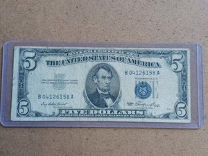 1953 $5 Silver Certificate - Blue Seal