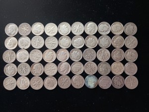 Bulk Collectors Lot of (50) Vintage Roosevelt Dimes