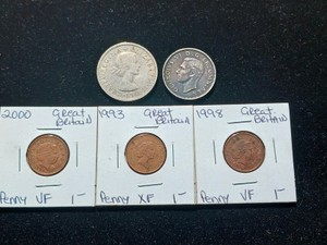5-Piece Great Britain Coin Lot - (Includes 1942 King George VI Silver Coin which is .500 silver content)