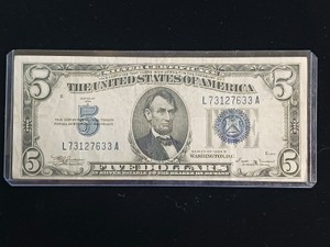 Series of 1934 B $5 Silver Certificate