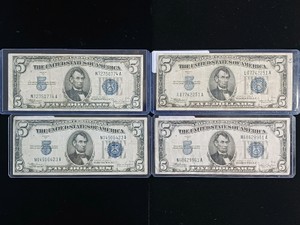 1963 $2 Red Seal Bill Lot (6 Banknotes) Legal Tender United States Currency Old Paper Money
