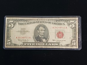 Series 1963 $5 United States Note - Red Seal