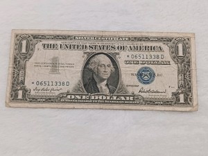 Series 1957 $1 Silver Certificate STAR NOTE - Vintage US Blue Seal Currency