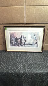 Framed classic football print