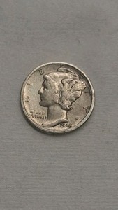 1943-S,  MERCURY SILVER DIME, NICE Coin