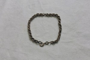 STERLING SILVER ROPE BRACELET, MARKED