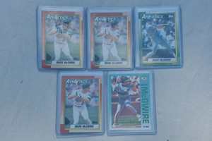 GROUP OF MARK MCGUIRE BASEBALL CARDS