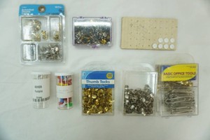 Embroidery Hoops, Elastic, tacks, other sewing supplies