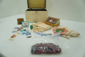 Vintage Metal Box and Contents