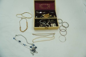 Vintage Jewelry Box and Contents