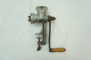 Vintage Keystone or Universal Cast Iron Hand Crank Meat Grinder