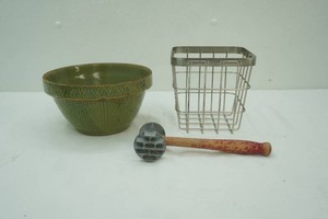Vintage Green Glazed Stoneware and Other