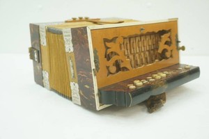 Vintage Eagle Brand Button Box Accordion