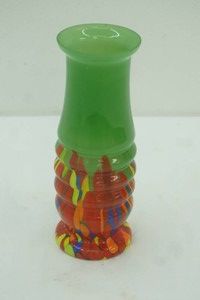 Vintage Hand Blown Art Glass Vase 9.25 tall