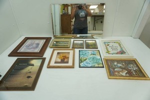 Photo Frames, Vintage Footprints Wooden Wall Plaque, The Last Supper Print and More
