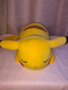Pokmon sleeping Pikachu plush