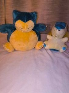 Pokemon Snorlax and Cyndaquil Plush