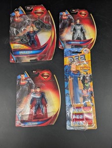Superman Action Figures & PEZ Dispenser Mixed Lot