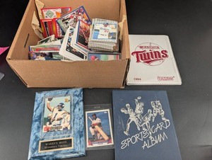 Vintage Baseball Card Collection With Albums