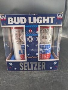 Bud Light Seltzer Gift Tower 4 Pint Glasses 4 Coasters 2oz Chips