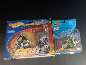 Vintage Hot Wheels Moto Core & Ricky Carmichael Motocross Figures