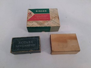 Vintage Singer & Greist Sewing Machine Attachments Mixed Lot (3 Boxes)