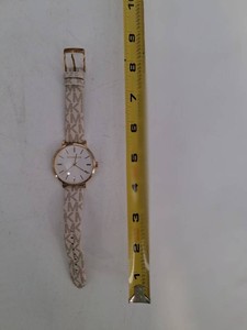Michael Kors Gold-Tone Analog Wristwatch With Monogram Strap