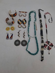 Beaded Jewelry Mixed Lot - Turquoise Necklaces, Earrings & Bracelets