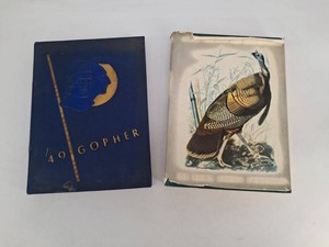 Vintage 1949 Gopher Yearbook & John James Audubon Book Mixed Lot