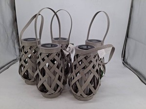 Outdoor by Design Solar Lanterns With Handles (Lot of 5)