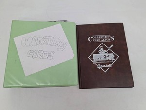 Vintage WWE Wrestling Trading Cards & Baseball Album 2-Album Group