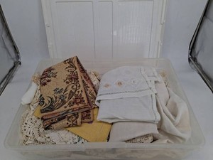 Antique C&H Sugar Sack & Vintage Linens Mixed Lot