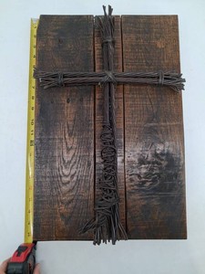 Rustic Reclaimed Wood Cross Wall Decor