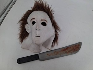 Halloween Mask & Knife Mixed Lot