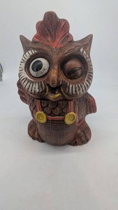 Owl Cookie Jar With Removable Head