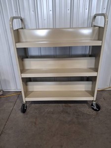 Rolling 3-Tier Utility Cart With Raised Handles